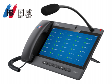 國威GW62V10.1英寸高端辦公電話指揮調度廣播喊話SIP電話機