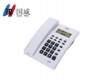 國威GW79來電顯示電話機,壁掛,雙接口,白色免提辦公電話機